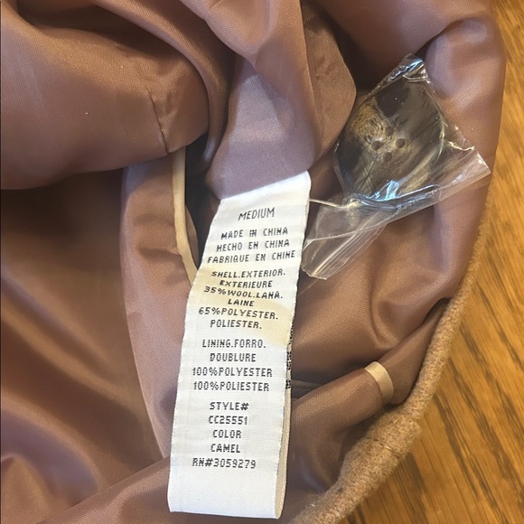 Tan Double-Breasted Pea Coat - Picture 9 of 9